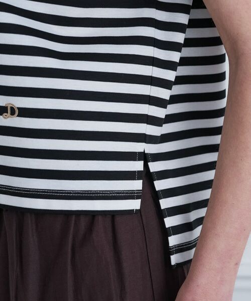 DRESSTERIOR / ドレステリア Tシャツ | 【接触冷感／抗菌防臭／消臭】アイスクリアコットンドルマンスリーブボーダーTシャツ | 詳細8