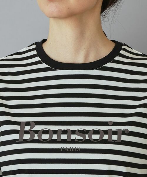DRESSTERIOR / ドレステリア Tシャツ | 【接触冷感／抗菌防臭／消臭】アイスクリアコットンBonsoirロゴボーダーTシャツ | 詳細14