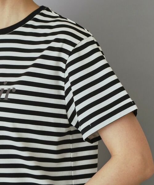 DRESSTERIOR / ドレステリア Tシャツ | 【接触冷感／抗菌防臭／消臭】アイスクリアコットンBonsoirロゴボーダーTシャツ | 詳細15