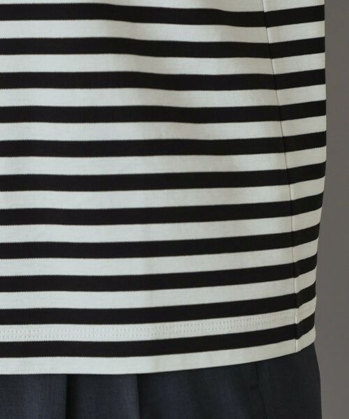 DRESSTERIOR / ドレステリア Tシャツ | 【接触冷感／抗菌防臭／消臭】アイスクリアコットンBonsoirロゴボーダーTシャツ | 詳細18