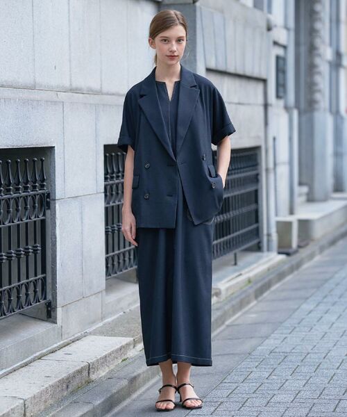 DRESSTERIOR / ドレステリア テーラードジャケット | 【セットアップ可/UVカット/接触冷感/吸水速乾】ウォッシャブル リネンライクドルマンジャケット | 詳細24