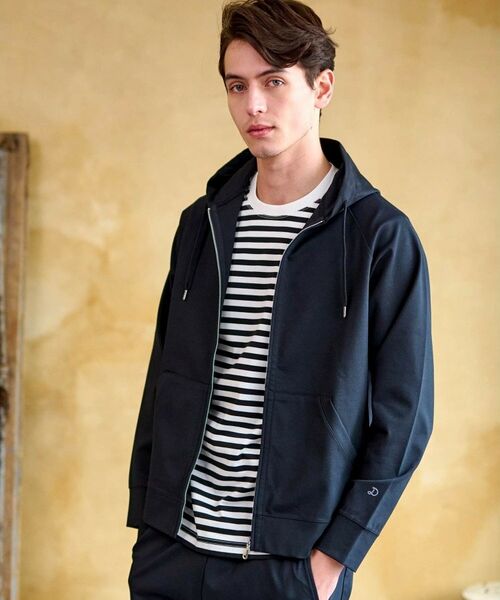 DRESSTERIOR / ドレステリア パーカー | 【接触冷感／セットアップ可】ドライタッチ ハイカウントジップアップパーカ（ブラック(019)）