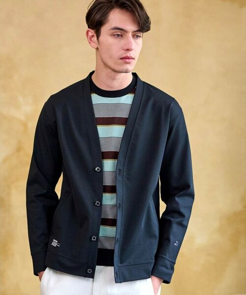 DRESSTERIOR / ドレステリア カーディガン・ボレロ | 【接触冷感／セットアップ可】ドライタッチ ハイカウントカットソー カーディガン（ブラック(019)）