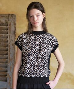 DRESSTERIOR / ドレステリア ニット・セーター | オーバーラップサークルコンビフレンチニット