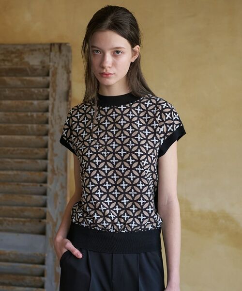 DRESSTERIOR / ドレステリア ニット・セーター | オーバーラップサークルコンビフレンチニット | 詳細1