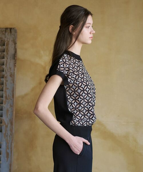 DRESSTERIOR / ドレステリア ニット・セーター | オーバーラップサークルコンビフレンチニット | 詳細7