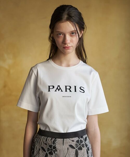 DRESSTERIOR / ドレステリア Tシャツ | アイスクリアコットン PARIS Tシャツ（ホワイト(001)）