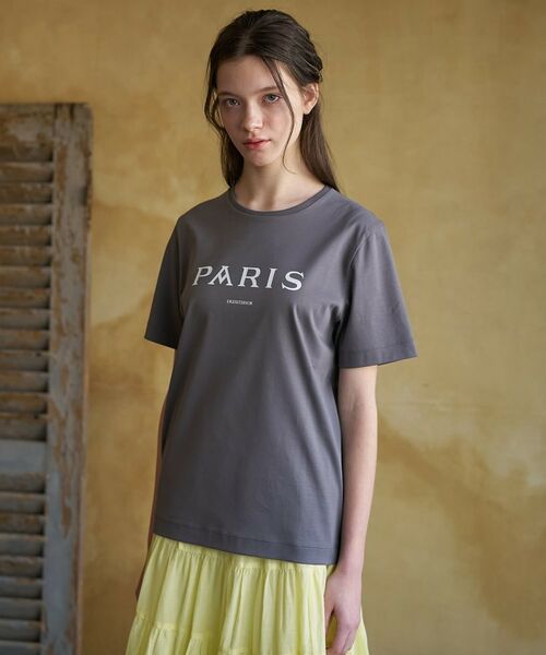 DRESSTERIOR / ドレステリア Tシャツ | アイスクリアコットン PARIS Tシャツ（チャコールグレー(013)）