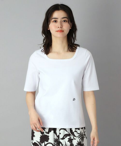 DRESSTERIOR / ドレステリア Tシャツ | COOL DEODORANT JERSEY スクエアネックプルオーバー（ホワイト(001)）