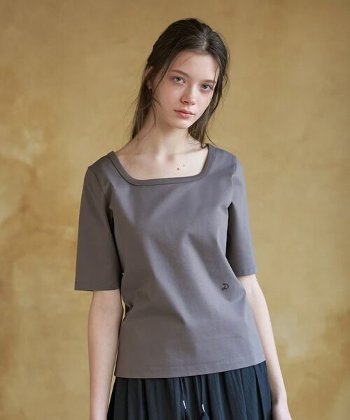 DRESSTERIOR / ドレステリア Tシャツ | COOL DEODORANT JERSEY スクエアネックプルオーバー（トープ(054)）