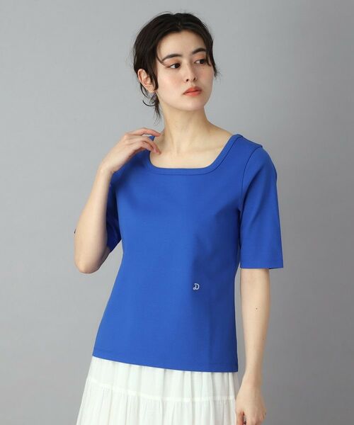 DRESSTERIOR / ドレステリア Tシャツ | COOL DEODORANT JERSEY スクエアネックプルオーバー（ブルー(093)）