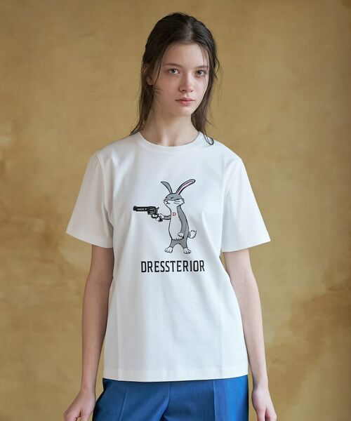 DRESSTERIOR / ドレステリア Tシャツ | アイスクリアコットン ピストルラビットT（ホワイト(001)）