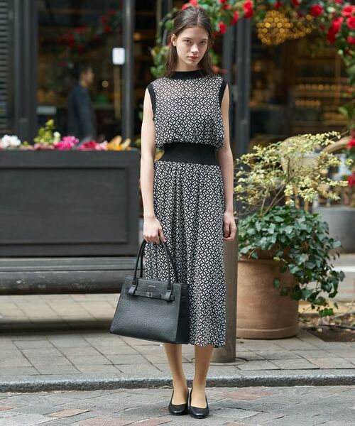 DRESSTERIOR / ドレステリア ロング・マキシ丈ワンピース | オーバーラップサークル シアーノースリーブドレス | 詳細1