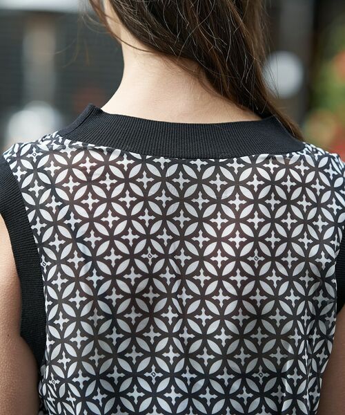 DRESSTERIOR / ドレステリア ロング・マキシ丈ワンピース | オーバーラップサークル シアーノースリーブドレス | 詳細6