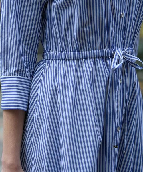 DRESSTERIOR / ドレステリア ロング・マキシ丈ワンピース | 七分袖ストライプシャツワンピース | 詳細11