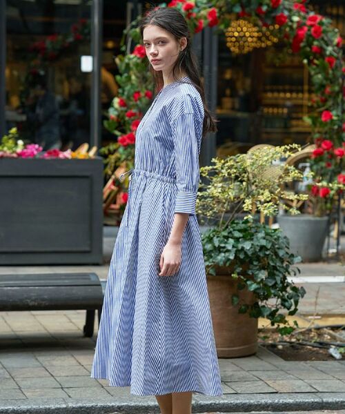 DRESSTERIOR / ドレステリア ロング・マキシ丈ワンピース | 七分袖ストライプシャツワンピース | 詳細4