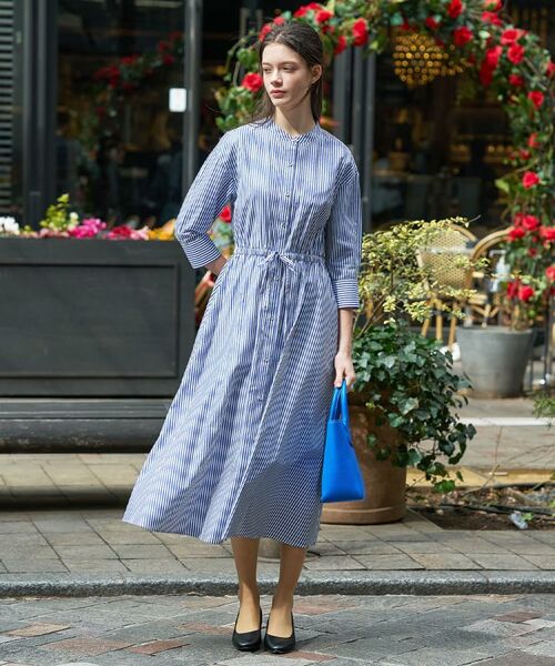 DRESSTERIOR / ドレステリア ロング・マキシ丈ワンピース | 七分袖ストライプシャツワンピース | 詳細6