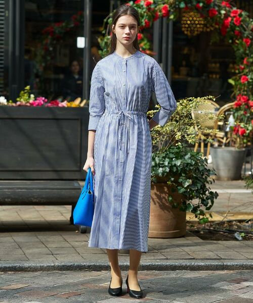 DRESSTERIOR / ドレステリア ロング・マキシ丈ワンピース | 七分袖ストライプシャツワンピース | 詳細7