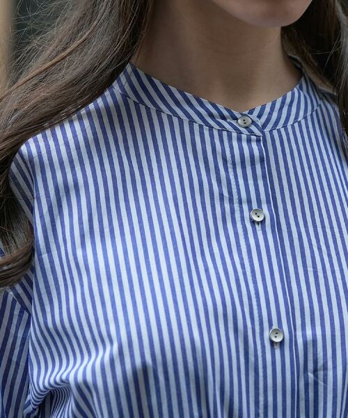 DRESSTERIOR / ドレステリア ロング・マキシ丈ワンピース | 七分袖ストライプシャツワンピース | 詳細8