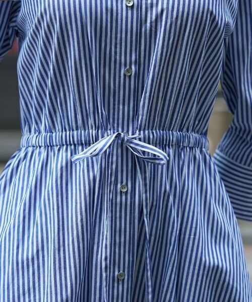 DRESSTERIOR / ドレステリア ロング・マキシ丈ワンピース | 七分袖ストライプシャツワンピース | 詳細9