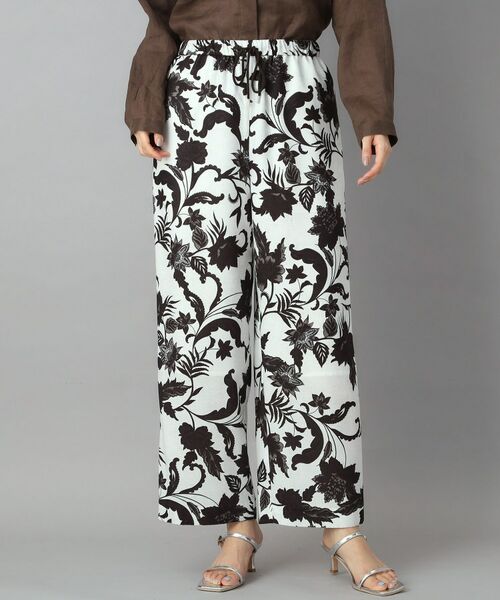 DRESSTERIOR / ドレステリア パンツ | ボタニカルプリントイージーワイドパンツ（オフホワイト(103)）