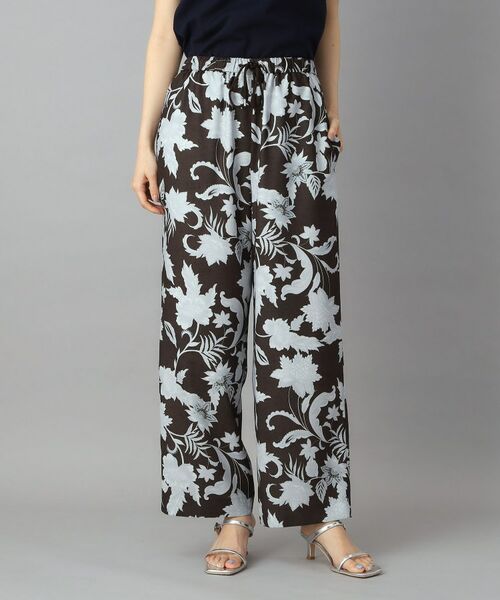 DRESSTERIOR / ドレステリア パンツ | ボタニカルプリントイージーワイドパンツ（ブラウン(144)）