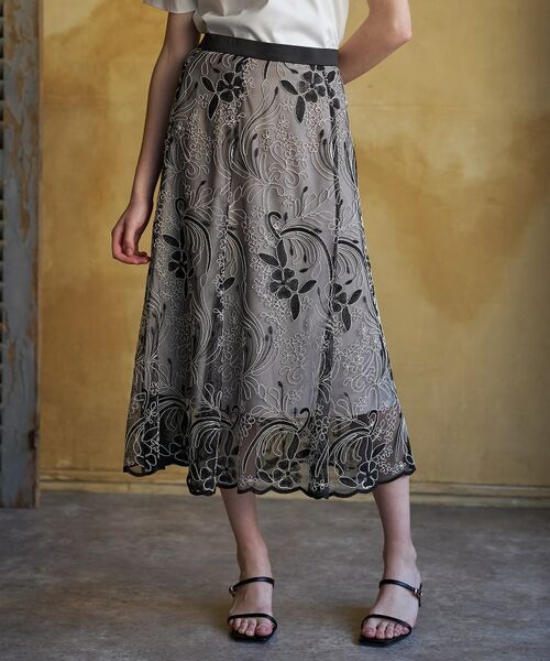 DRESSTERIOR / ドレステリア ロング・マキシ丈スカート | エンブロイダリーレーススカート | 詳細3