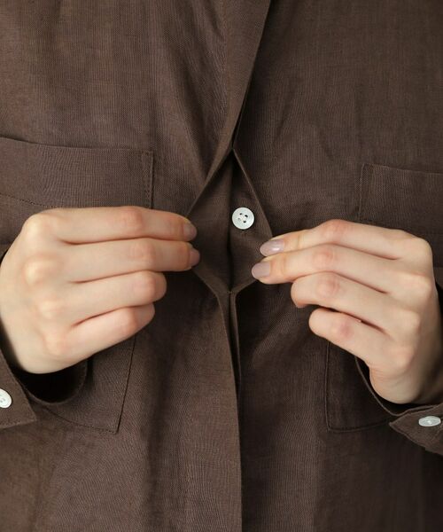 DRESSTERIOR / ドレステリア シャツ・ブラウス | ストライプリネン ドロストシャツ | 詳細13