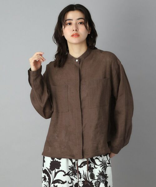 DRESSTERIOR / ドレステリア シャツ・ブラウス | ストライプリネン ドロストシャツ | 詳細2