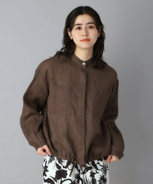 DRESSTERIOR / ドレステリア シャツ・ブラウス | ストライプリネン ドロストシャツ | 詳細3