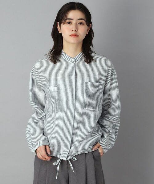 DRESSTERIOR / ドレステリア シャツ・ブラウス | ストライプリネン ドロストシャツ | 詳細7