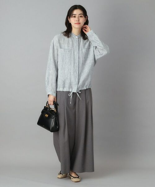 DRESSTERIOR / ドレステリア シャツ・ブラウス | ストライプリネン ドロストシャツ | 詳細9