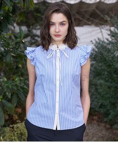 DRESSTERIOR / ドレステリア シャツ・ブラウス | ストライプウィングスリーブブラウス