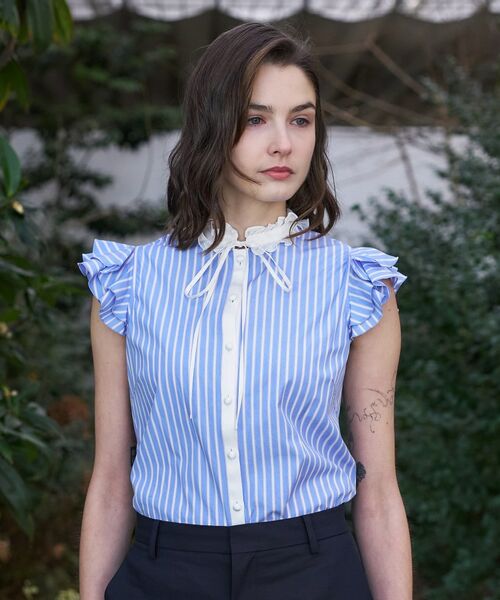 DRESSTERIOR / ドレステリア シャツ・ブラウス | ストライプウィングスリーブブラウス | 詳細10