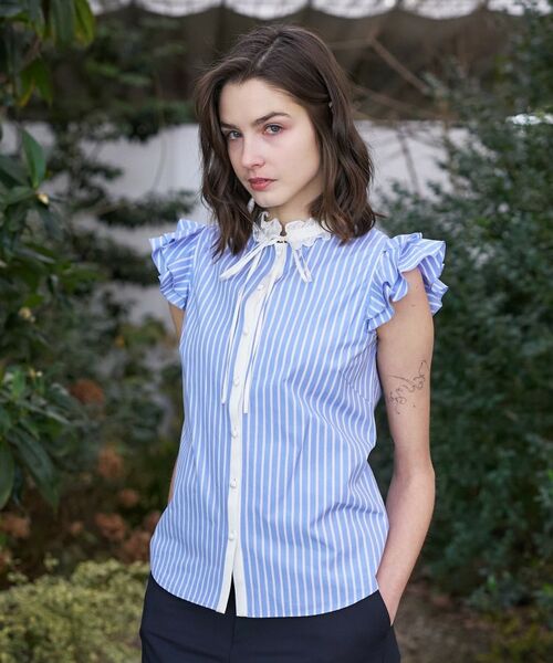 DRESSTERIOR / ドレステリア シャツ・ブラウス | ストライプウィングスリーブブラウス | 詳細4