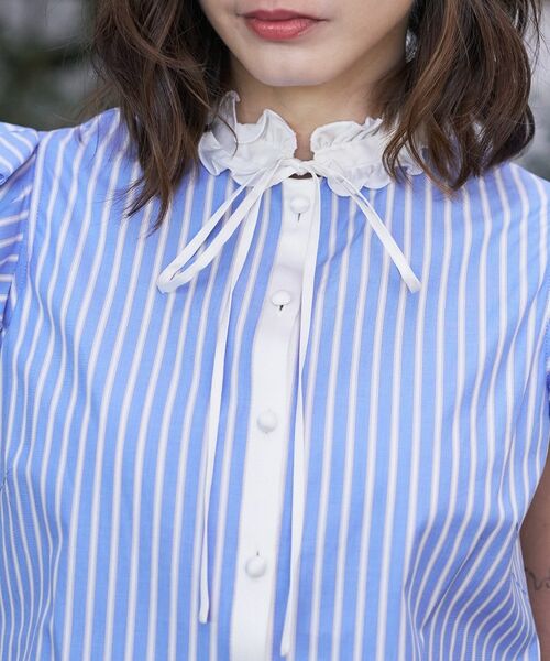 DRESSTERIOR / ドレステリア シャツ・ブラウス | ストライプウィングスリーブブラウス | 詳細6