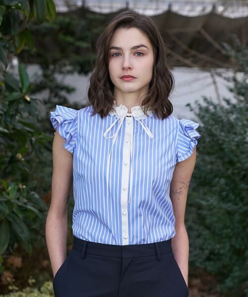 DRESSTERIOR / ドレステリア シャツ・ブラウス | ストライプウィングスリーブブラウス | 詳細8