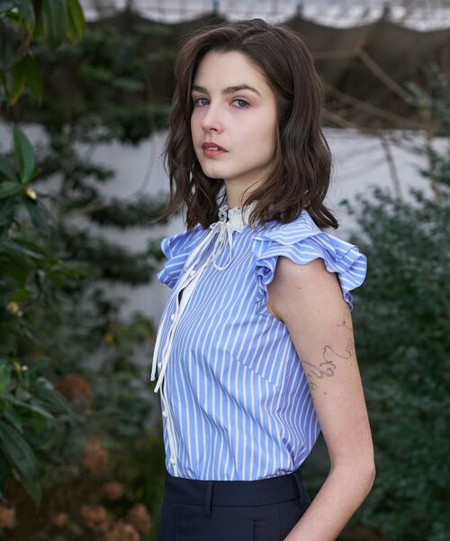 DRESSTERIOR / ドレステリア シャツ・ブラウス | ストライプウィングスリーブブラウス | 詳細9