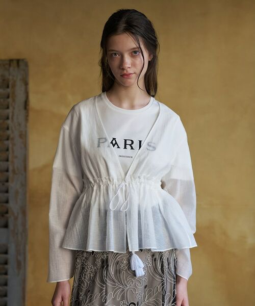 DRESSTERIOR / ドレステリア シャツ・ブラウス | シアーカーディガンブラウス（ホワイト(001)）