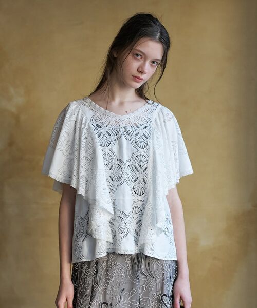 DRESSTERIOR / ドレステリア シャツ・ブラウス | ラッセルレース ブラウス（ホワイト(001)）