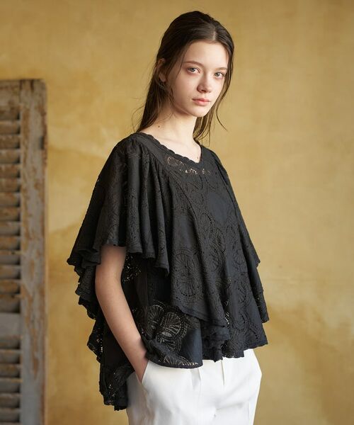 DRESSTERIOR / ドレステリア シャツ・ブラウス | ラッセルレース ブラウス（ブラック(019)）