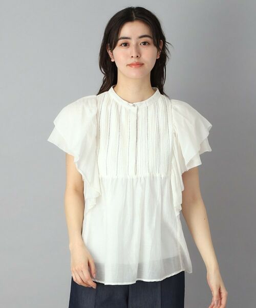 DRESSTERIOR / ドレステリア シャツ・ブラウス | コットンシルク ラッフルスリーブブラウス | 詳細2