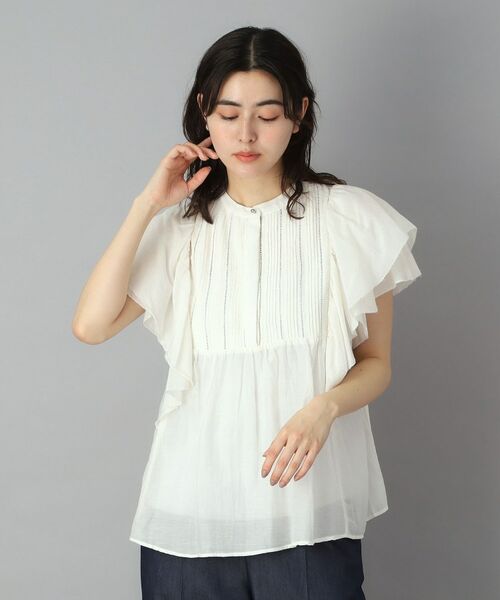 DRESSTERIOR / ドレステリア シャツ・ブラウス | コットンシルク ラッフルスリーブブラウス | 詳細5