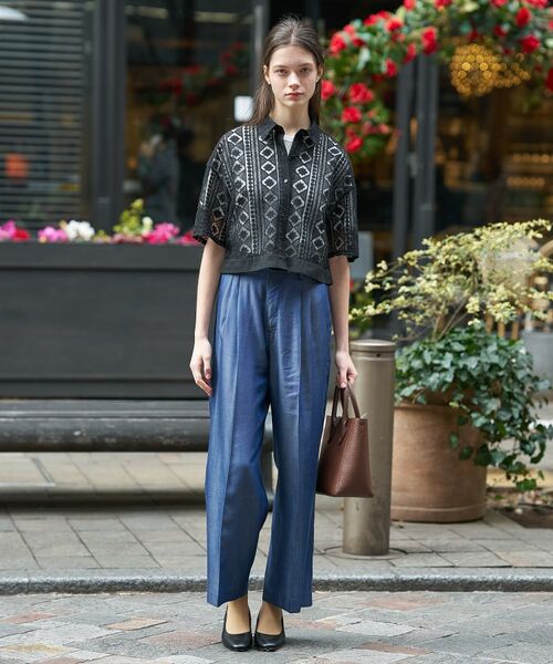 DRESSTERIOR / ドレステリア シャツ・ブラウス | ウォッシャブルレース クロップドシャツ | 詳細1