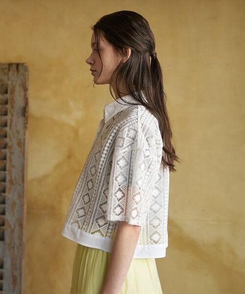 DRESSTERIOR / ドレステリア シャツ・ブラウス | ウォッシャブルレース クロップドシャツ | 詳細16