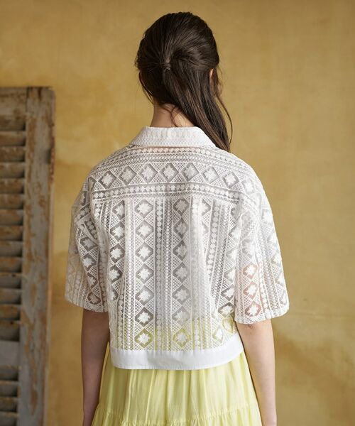 DRESSTERIOR / ドレステリア シャツ・ブラウス | ウォッシャブルレース クロップドシャツ | 詳細17