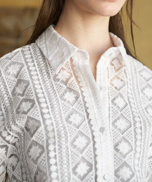 DRESSTERIOR / ドレステリア シャツ・ブラウス | ウォッシャブルレース クロップドシャツ | 詳細18