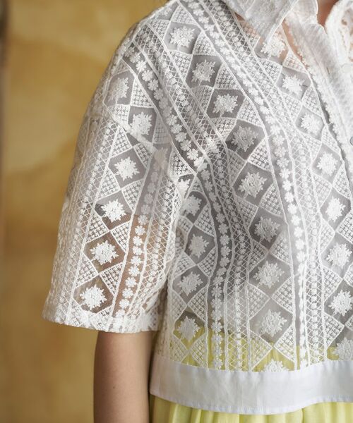 DRESSTERIOR / ドレステリア シャツ・ブラウス | ウォッシャブルレース クロップドシャツ | 詳細19