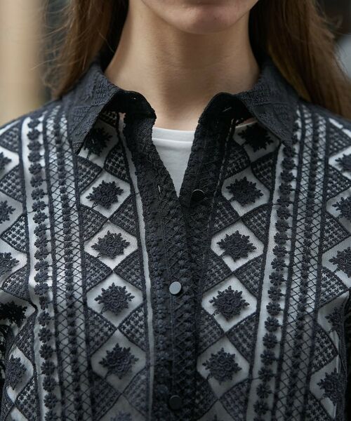 DRESSTERIOR / ドレステリア シャツ・ブラウス | ウォッシャブルレース クロップドシャツ | 詳細8