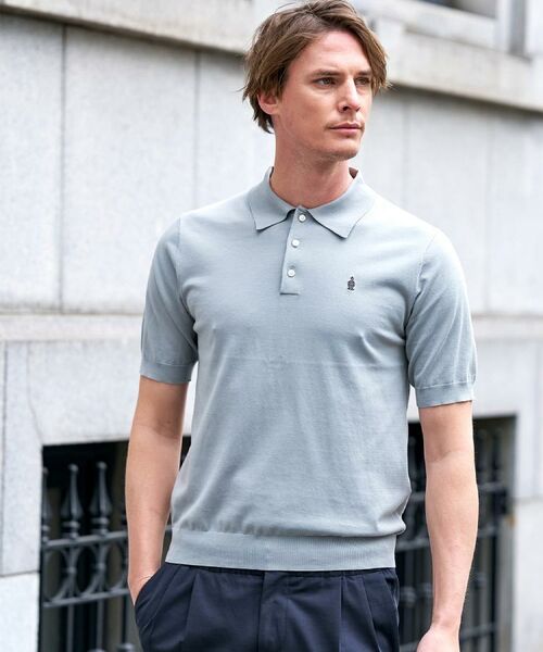 DRESSTERIOR / ドレステリア ニット・セーター | コットンシルク混 ニットポロシャツ(グレー(012))